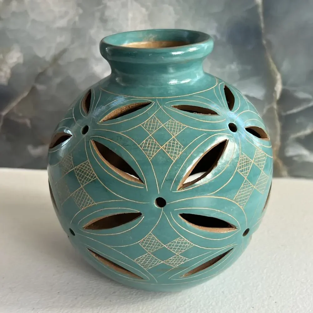 Artisan Tea Light Cover Pottery 5.75